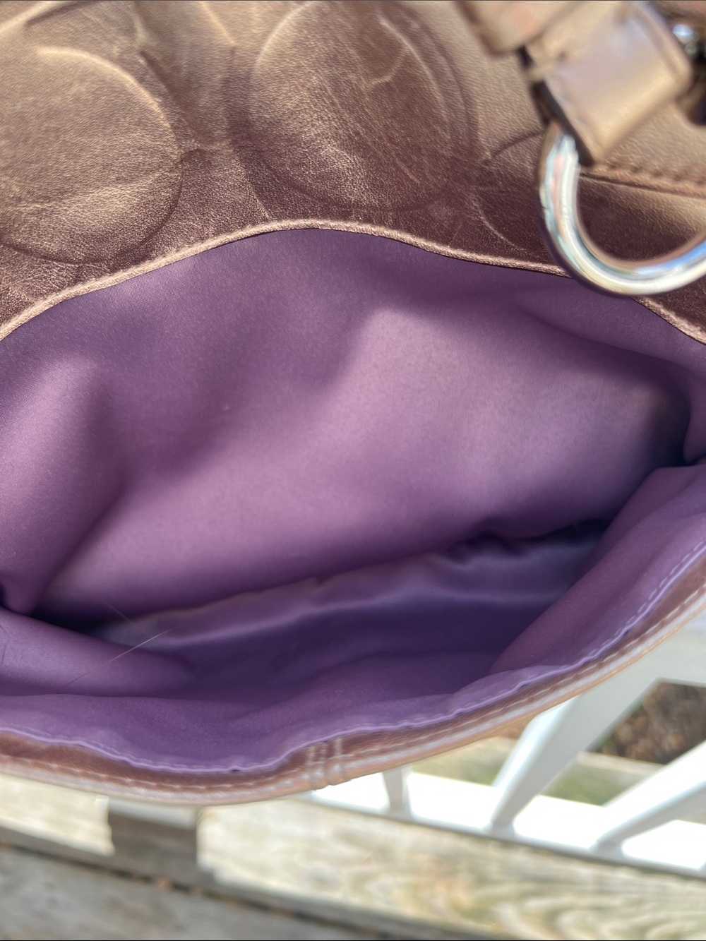 Coach Vintage Y2K East West Shoulder
Bag Metallic Rose Gold Signature Tote - Picture 15 of 17